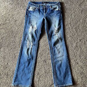 Premiere Blue Denim Distressed Jeans Size 5/6R